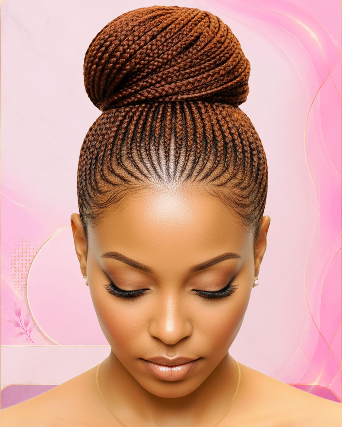 Braided bun hairstyle
