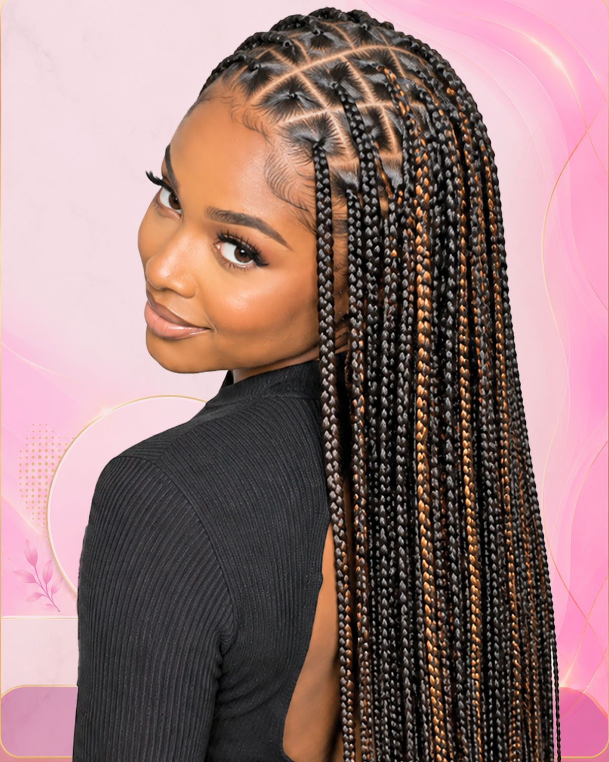 Long braids style